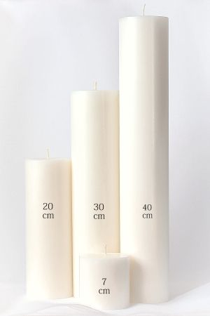 Lumanare cilindru diametru de 7cm, inaltime de 30cm - alb